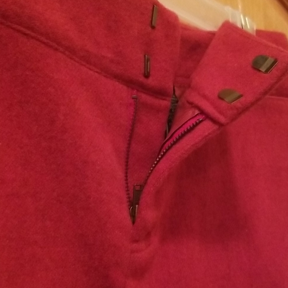 Red wool mini skirt - Picture 3 of 4